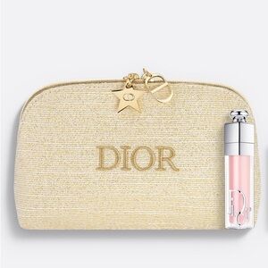 Dior Gold Cosmetic Pouch.